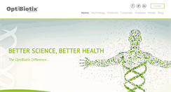 Desktop Screenshot of optibiotix.com