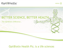 Tablet Screenshot of optibiotix.com